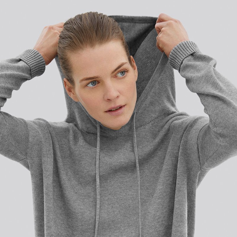 Cotton Knit Hoodie